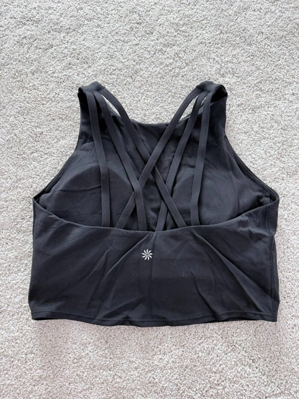 Athleta Conscious Strappy Crop Bra D-DD - Black